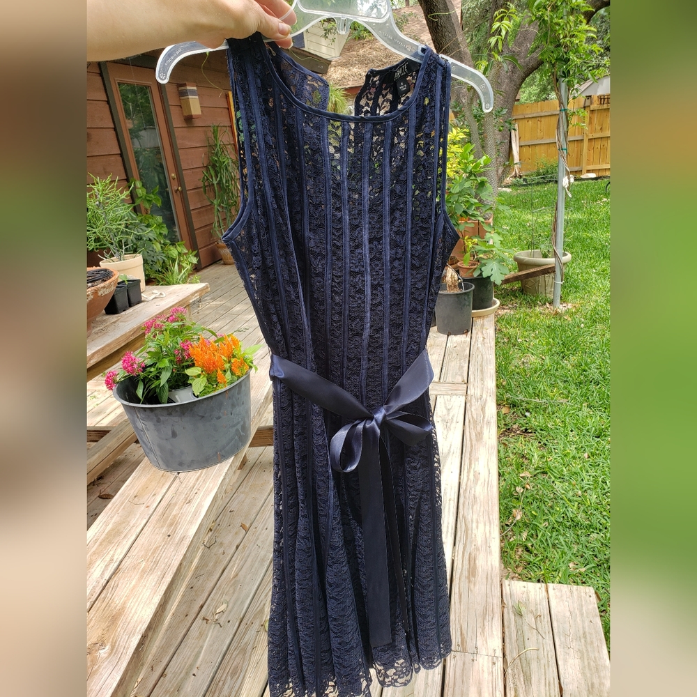 Ignite evenings blue lace wedding & cocktail party dress